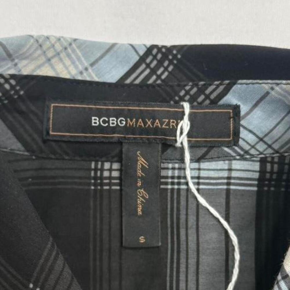 BCBG Maxazria Y2K Office Siren Plaid Polo short sleeve full length size small - Picture 3 of 7